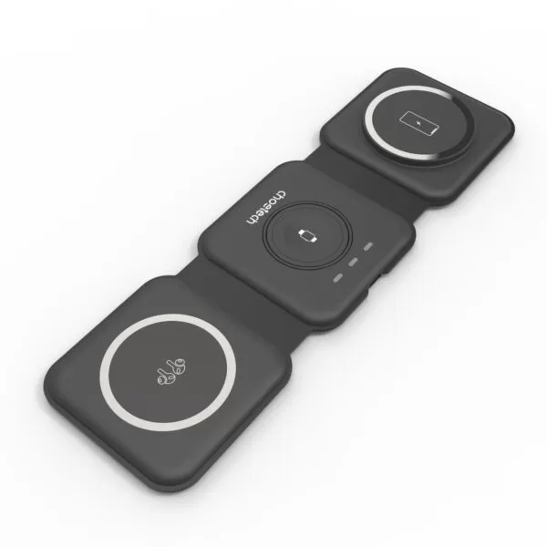 Choetech 15W Wireless Travel Charger - 3 in 1 Charging Pad - Image 2