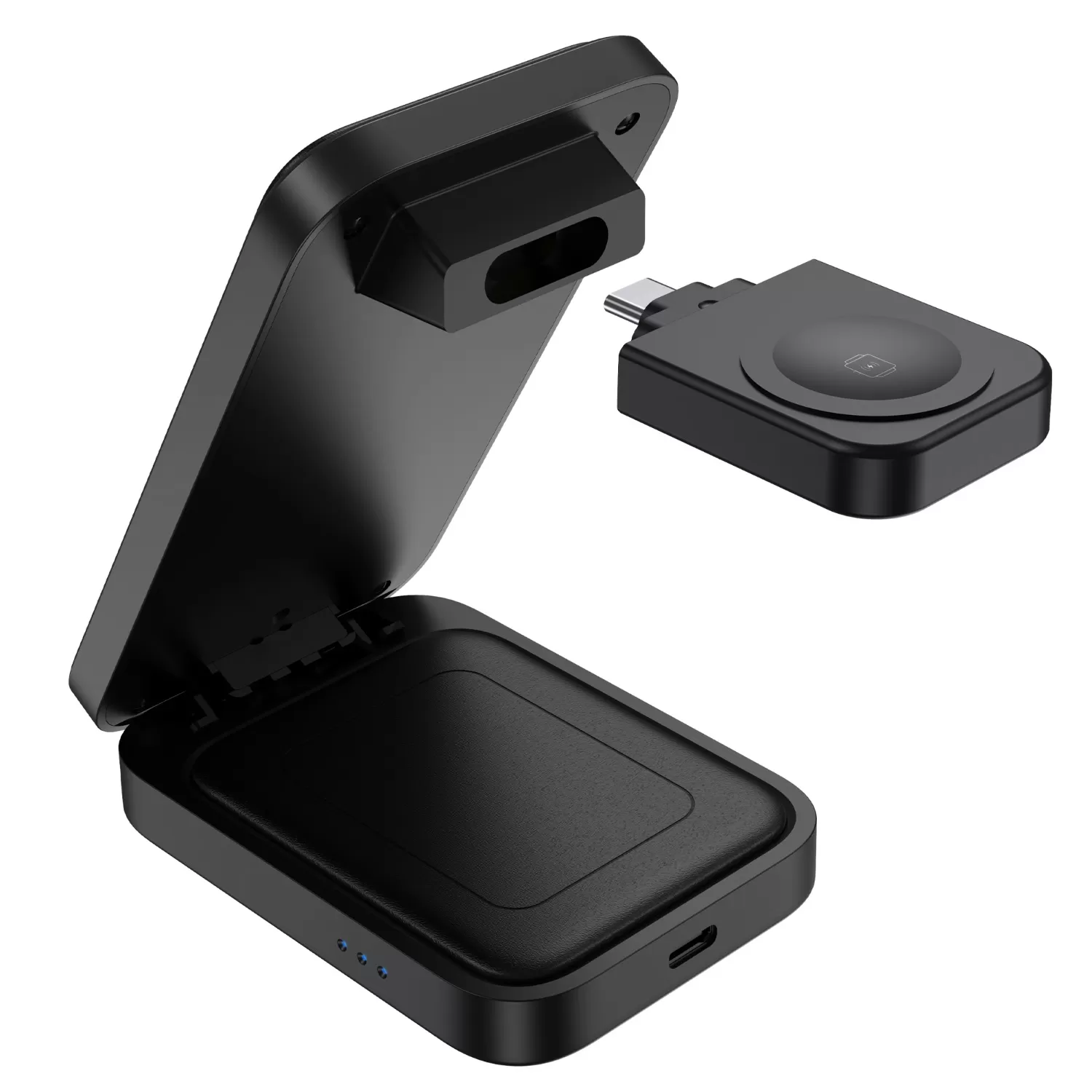 Choetech 15W 3-in-1 Magnetic Wireless Charger - Black - Image 2