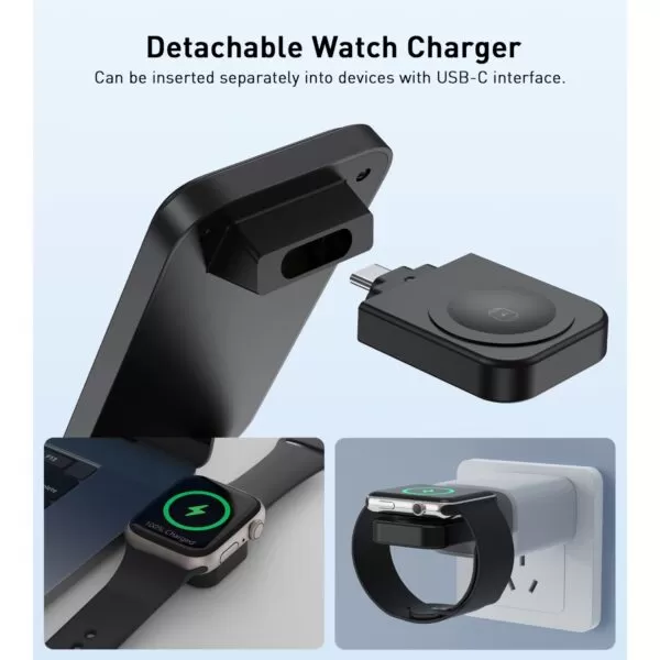 Choetech 15W Wireless Charger - 3 in 1 Magnetic Charging Stand - Image 6