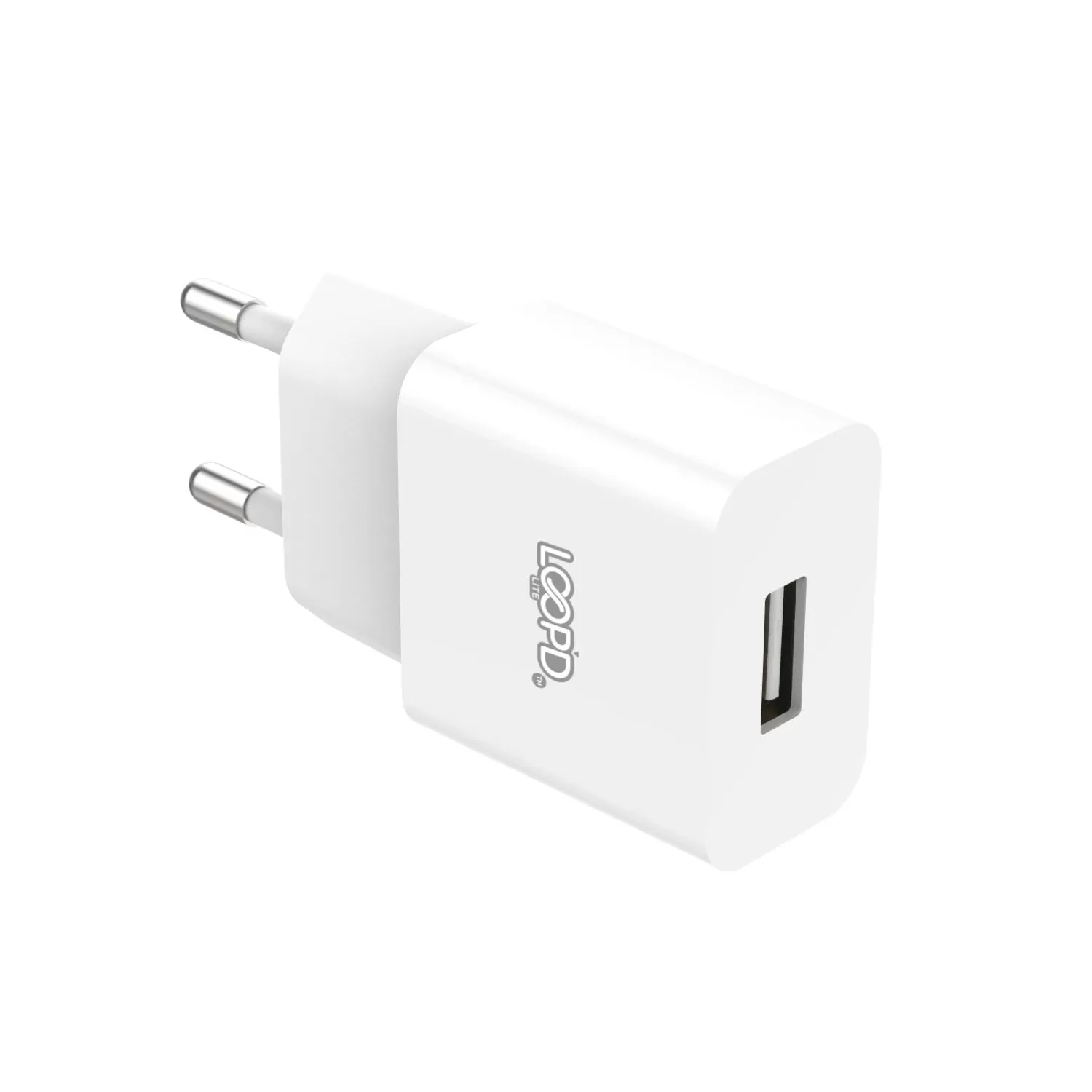 5W Loopd LITE Wall Charger – 1-Port White - Image 3