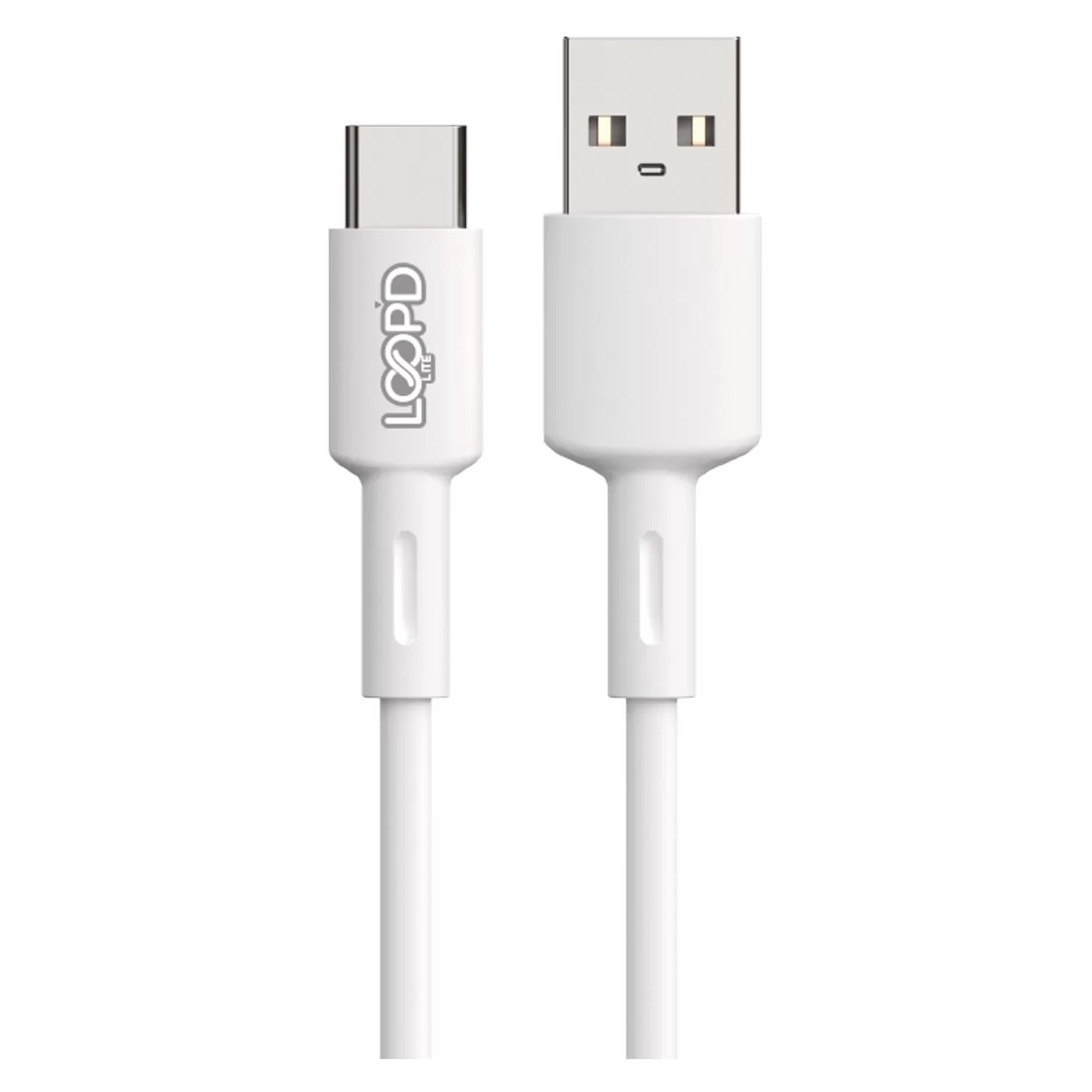 Loopd LITE 12W USB A To Type C Cable - 1m White