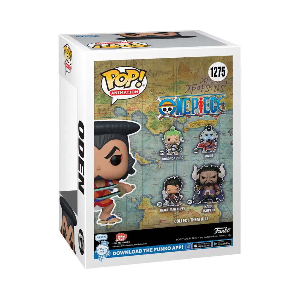 Back View of Oden Funko Pop #1275 packaging – One Piece Funko Pop Collectible