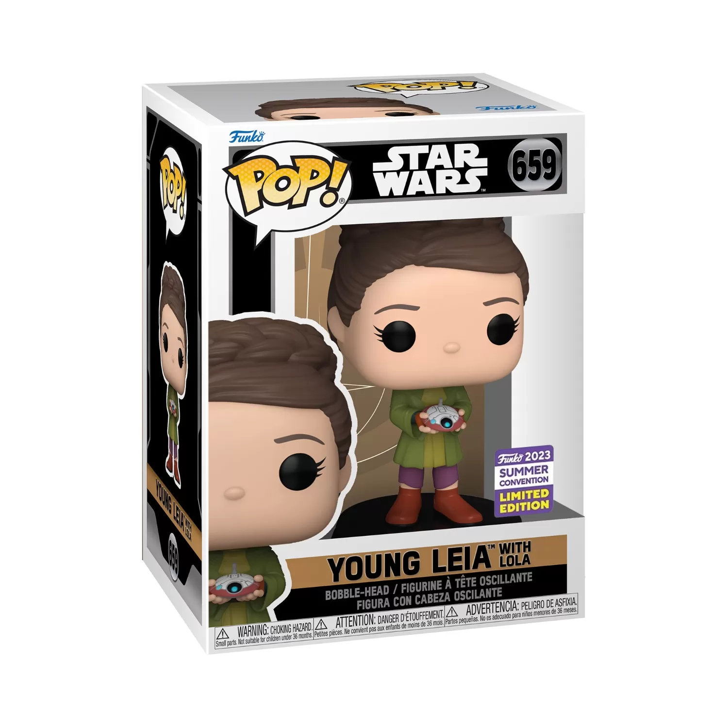 Young Leia with Lola - Star Wars Funko Pop Bobblehead Vinyl Figure #659