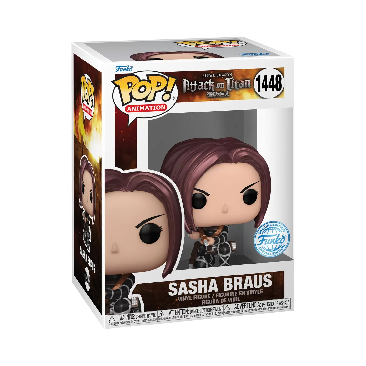 Sasha Braus – Attack on Titan Final Season Funko Pop Figure – Special Edition #1448