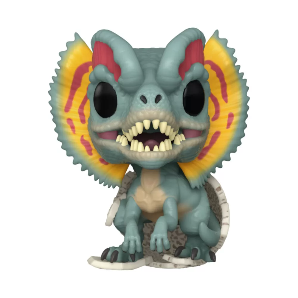 Unboxed Jurassic Park Funko Pop Dilophosaurus Hatchling Vinyl Figure #1718 displaying detailed features.