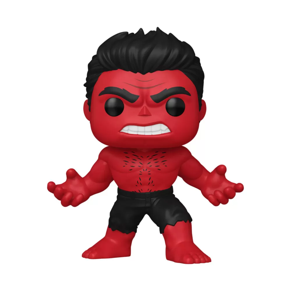 Unboxed Marvel Captain America Red Hulk Funko Pop collectable Brave New World bobblehead Figure #1366, showcasing detailed features.