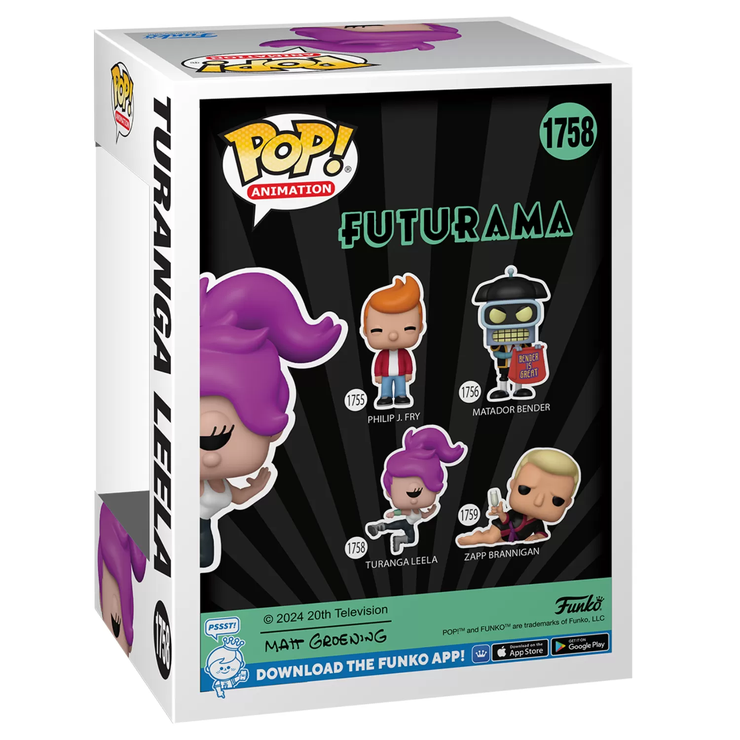 Turanga Leela - Futurama Funko Pop Vinyl Figure #1758 - Image 2