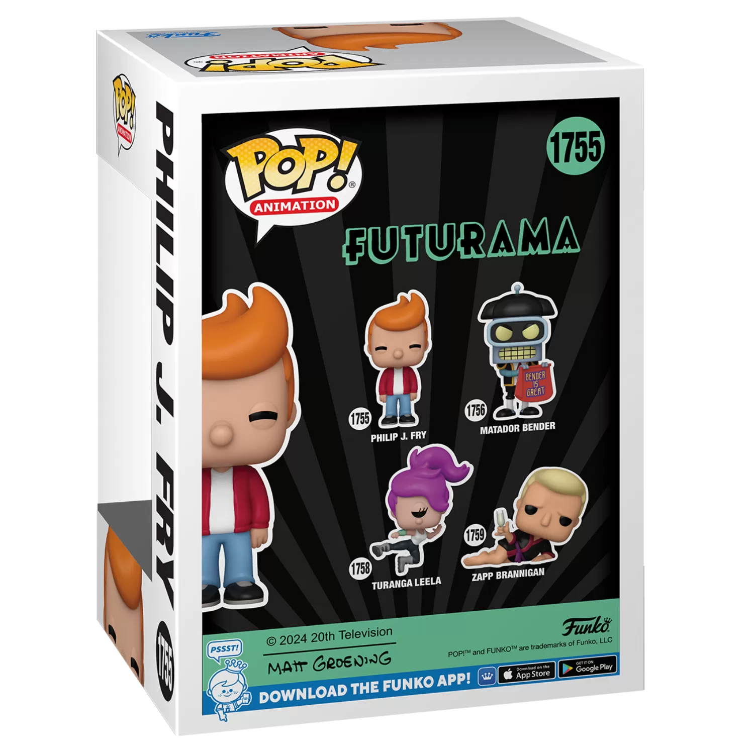 Philip J. Fry - Futurama Funko Pop Vinyl Figure #1755 - Image 2