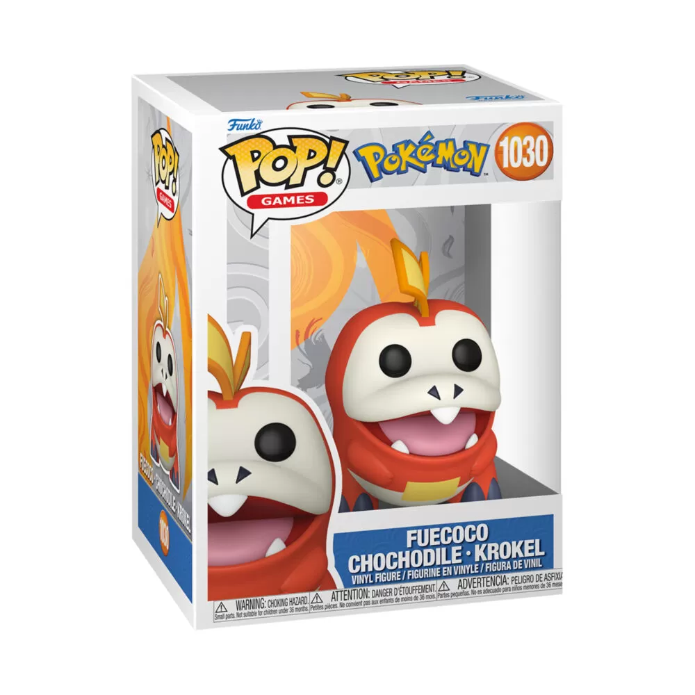 Packaged View of Fuecoco Funko Pop #1030 – Collectible Pokemon Funko Pop Vinyl Figure