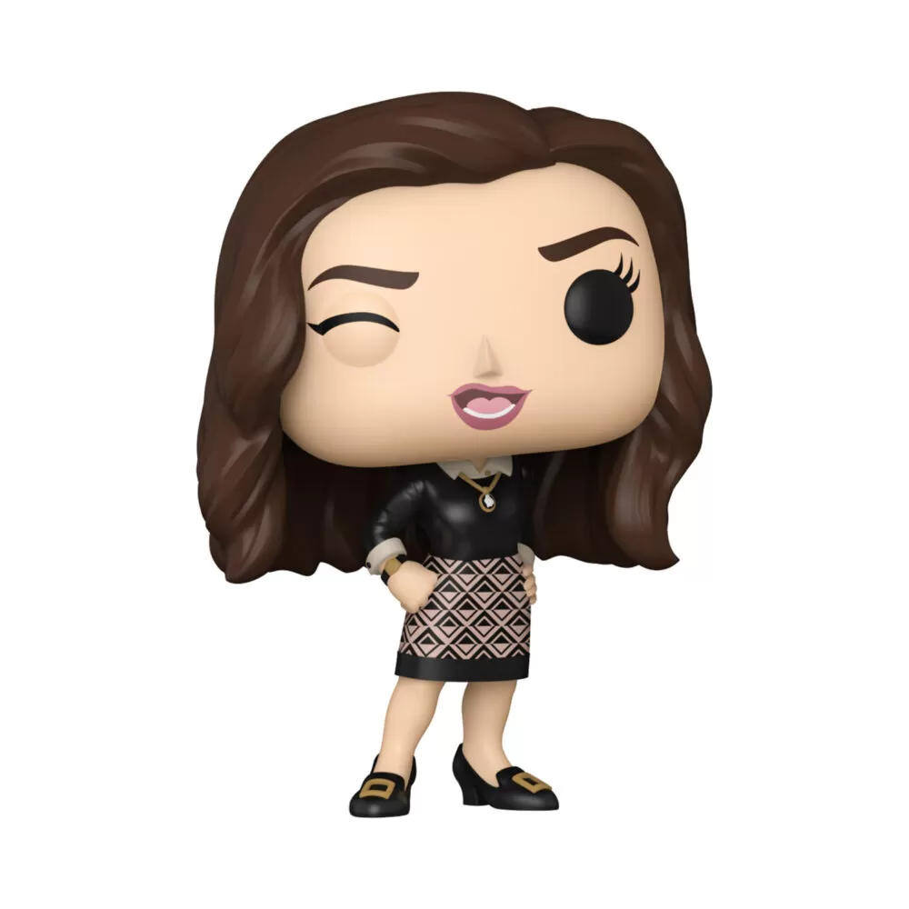 Unboxed Agatha Harkness Meme Funko Pop showing her iconic wink and signature outfit.