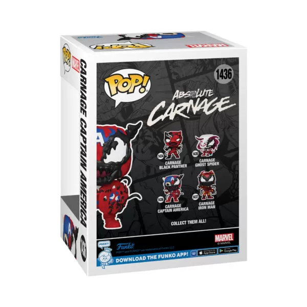 Marvel Carnage - Captain America Funko Pop 1436 - Image 3