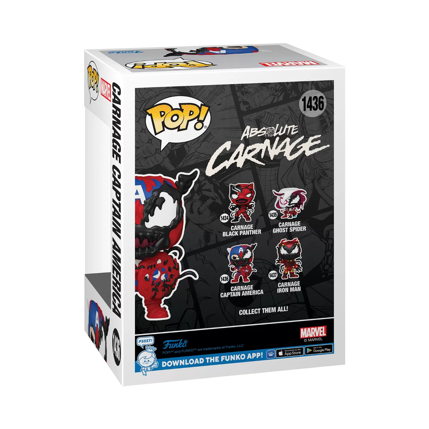 Carnage - Captain America Marvel Funko Pop Bobblehead Vinyl Figure #1436 - Image 3