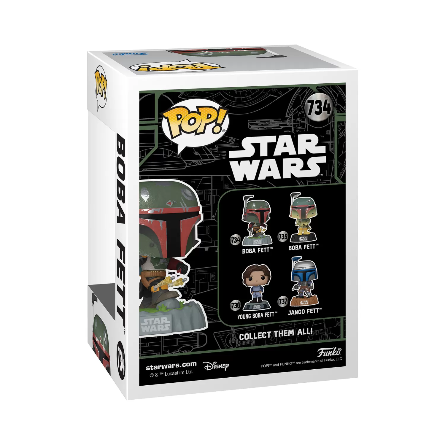 Boba Fett - Star Wars Funko Pop Bobblehead Vinyl Figure #734 - Image 2