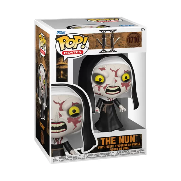 Front view of The Nun Levitating Funko Pop Vinyl Figure in its window display box.