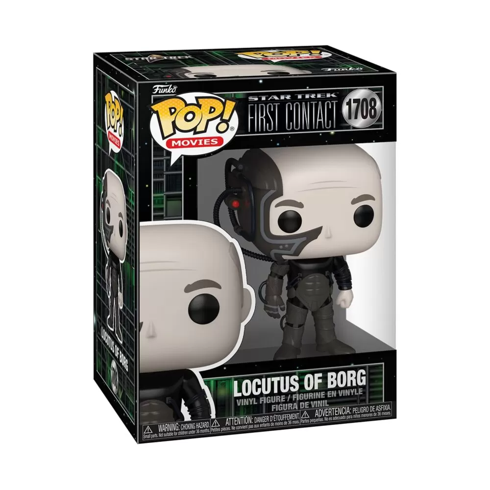 Front view of the Star Trek First Contact Funko Pop Locutus of Borg Vinyl Figure #1708 in original packaging.