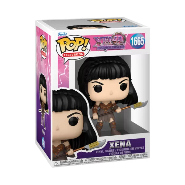 Front view of the Xena Warrior Princess Funko Pop collectable television vinyl figure #1665 in its original packaging.