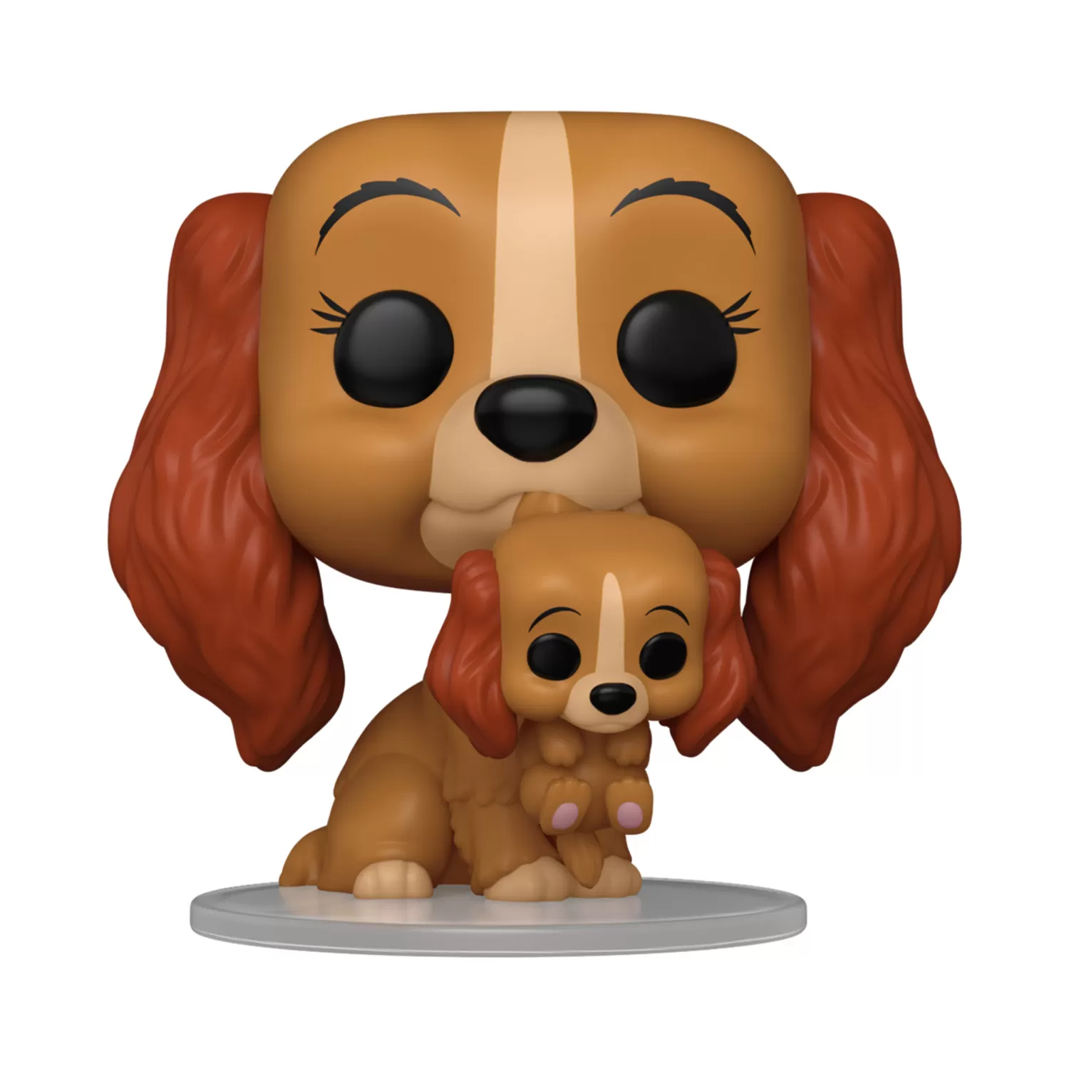 Funko Pop Lady with Puppy #1553 figurine from Disney's Lady and the Tramp displayed outside of its box​