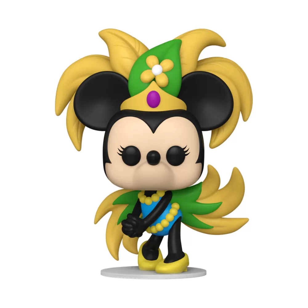 Front view of Carnaval Minnie Funko Pop #1539, a Mickey and Friends vinyl figure.