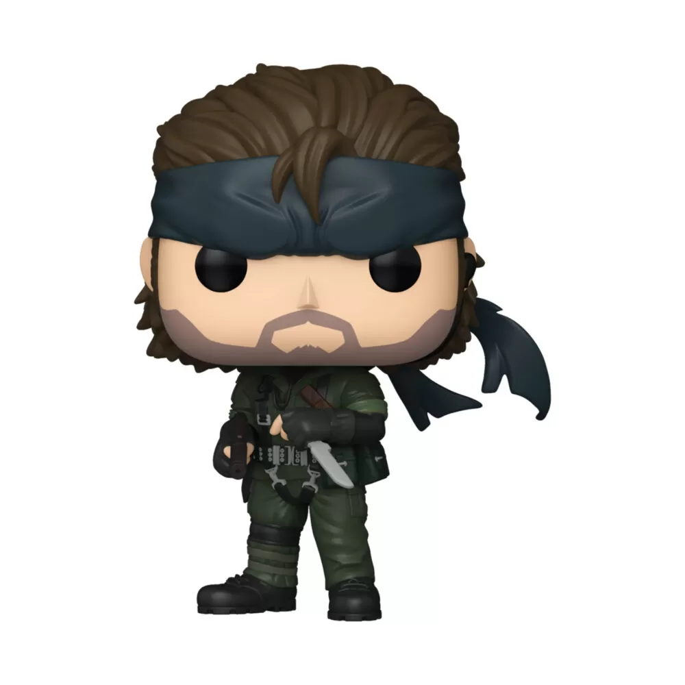 Unboxed Metal Gear Solid Snake Eater Naked Snake collectible Funko Pop Vinyl Figure #1053 displaying detailed features.