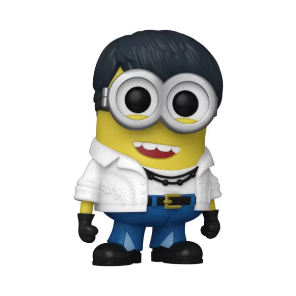 Unboxed Jimin Minion Funko Pop Vinyl Figure standing upright, featuring the fun and playful Minion-inspired design with BTS flair.