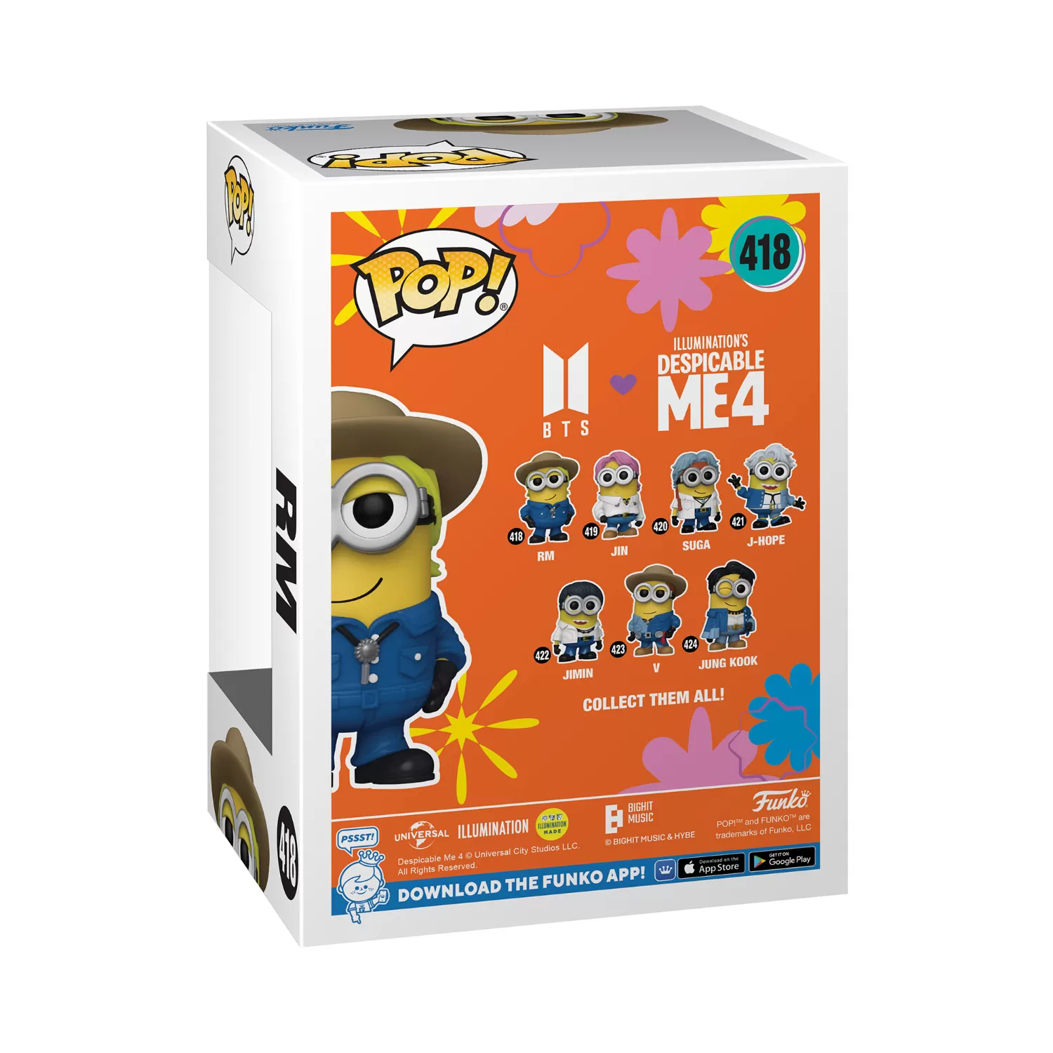 RM Minion - Despicable Me 4 Minions Funko Pop Vinyl Figure #418 - Image 2