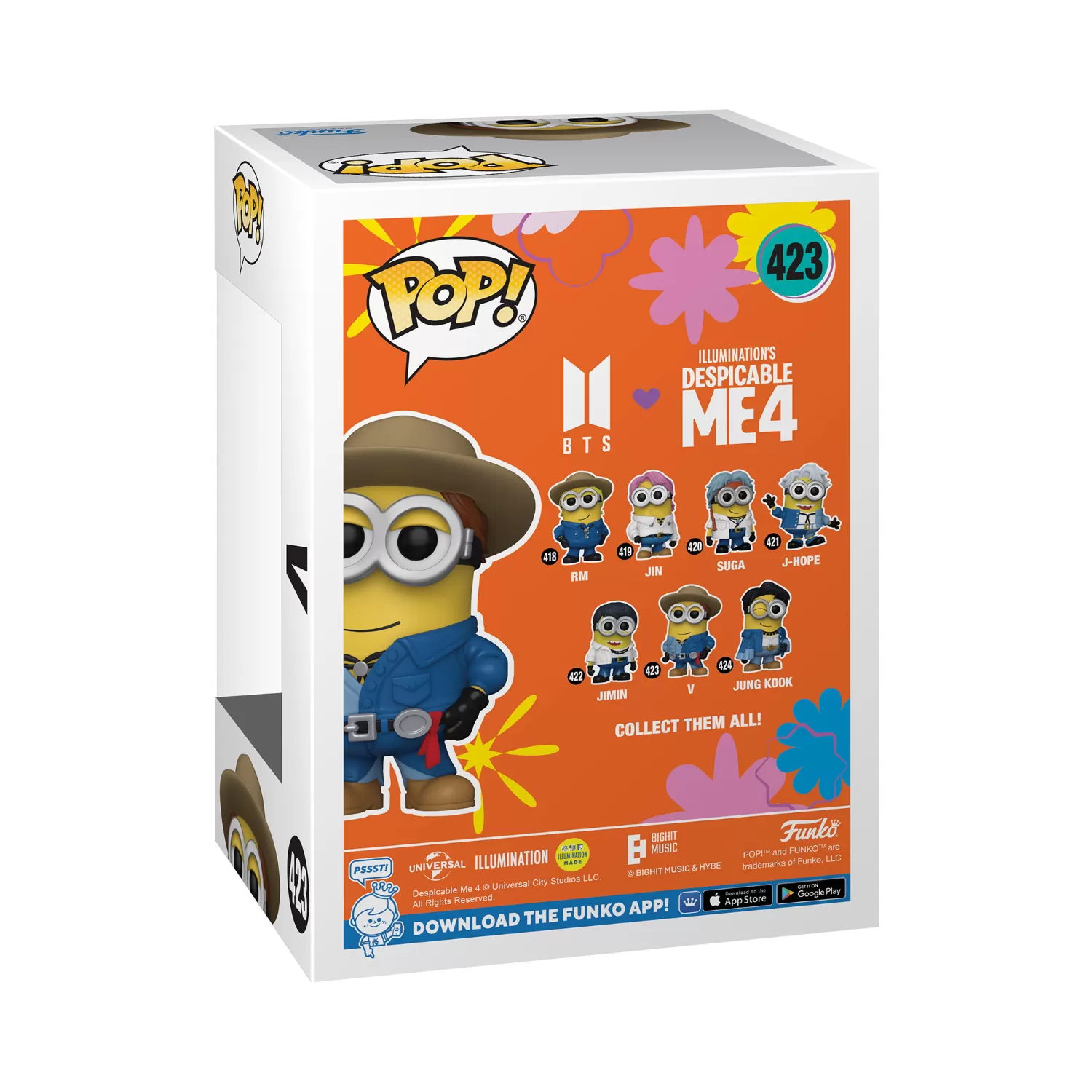 V - Minion Despicable Me 4 Funko Pop Vinyl Figure #423 - Image 2