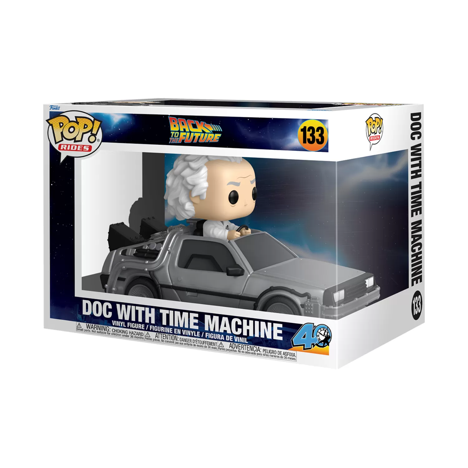 Doc with Time Machine – Back to the Future Funko Pop Rides Deluxe Vinyl Figure #133
