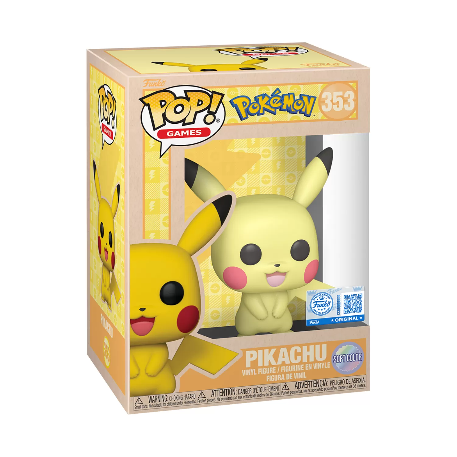 Pikachu (Soft Color) – Pokémon Funko Pop Vinyl Figure – Special Edition #353