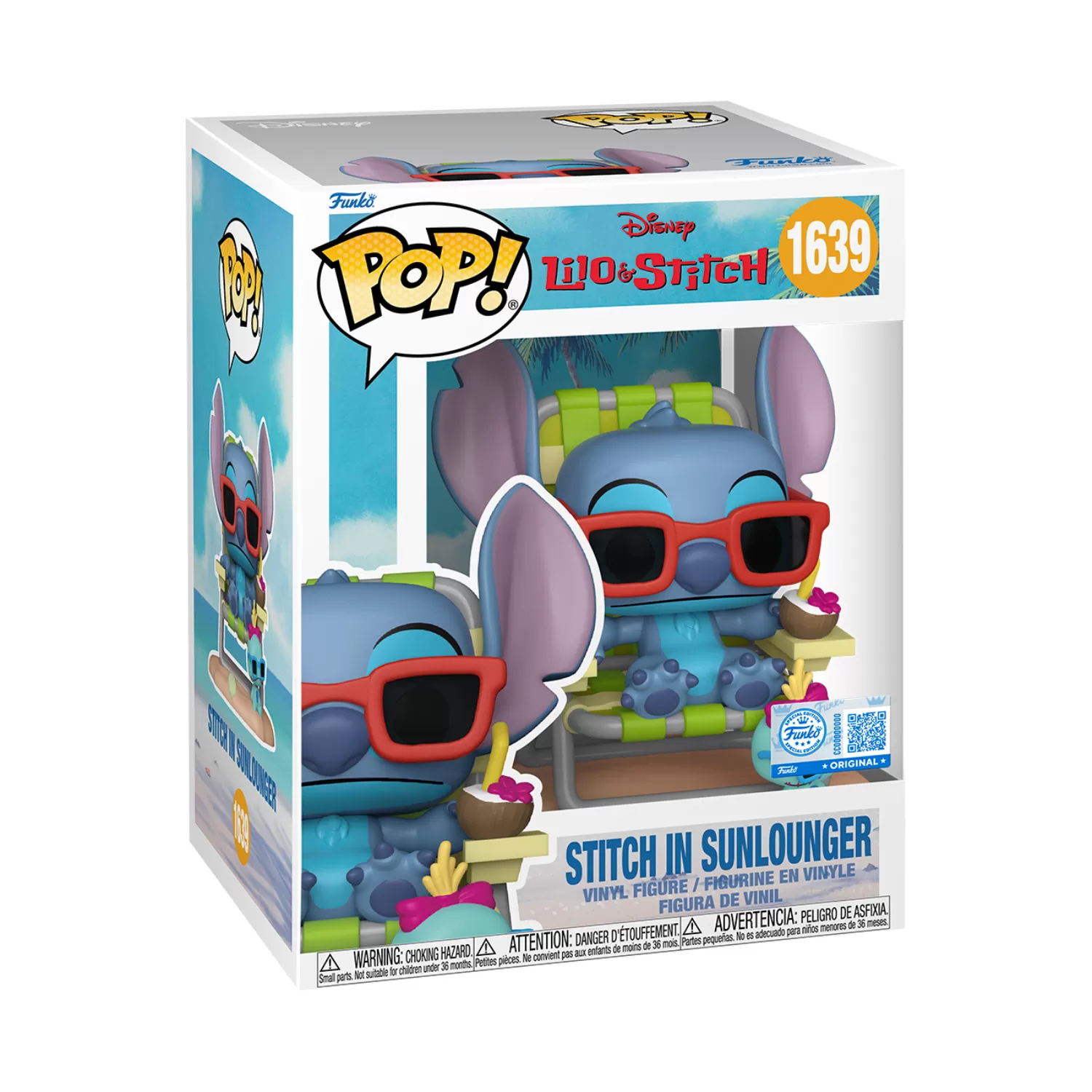 Stitch in Sunlounger – Disney Lilo & Stitch Funko Pop Vinyl Figure #1639
