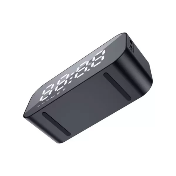 HAVIT Radio Alarm Clock Portable Bluetooth Speaker – Black - Image 4