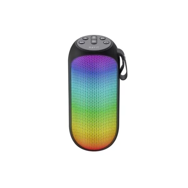 HAVIT RGB Lights Wireless Portable Bluetooth Speaker – Black - Image 2
