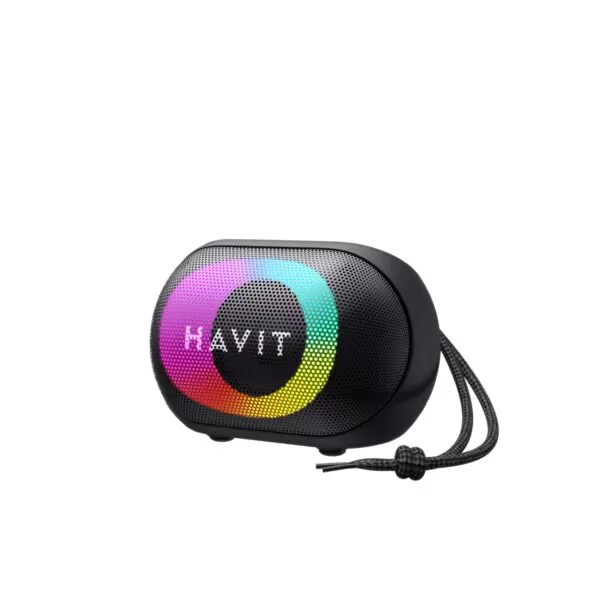 HAVIT RGB Lights Portable Bluetooth Speaker – Small – Black - Image 2