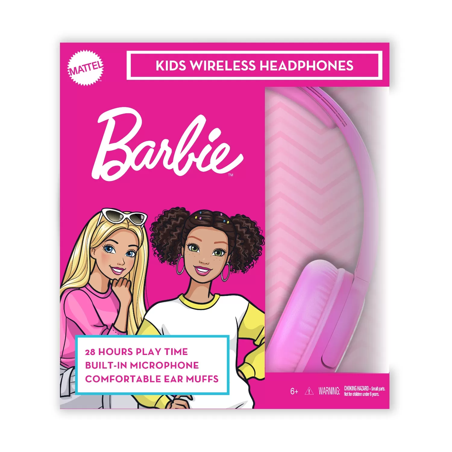 Mattel Barbie Wireless Headphones for Kids - Pink - Image 4