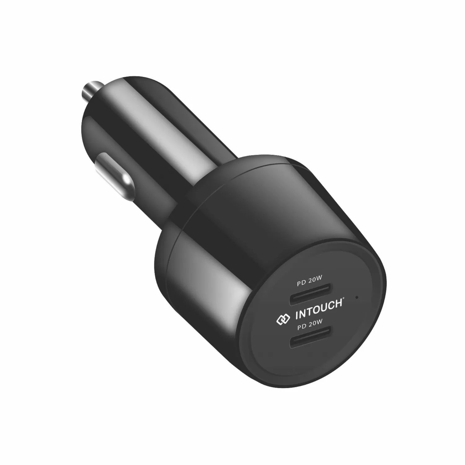 INTOUCH 40W PD Car Charger - Super-Fast Charging - Black - Image 2
