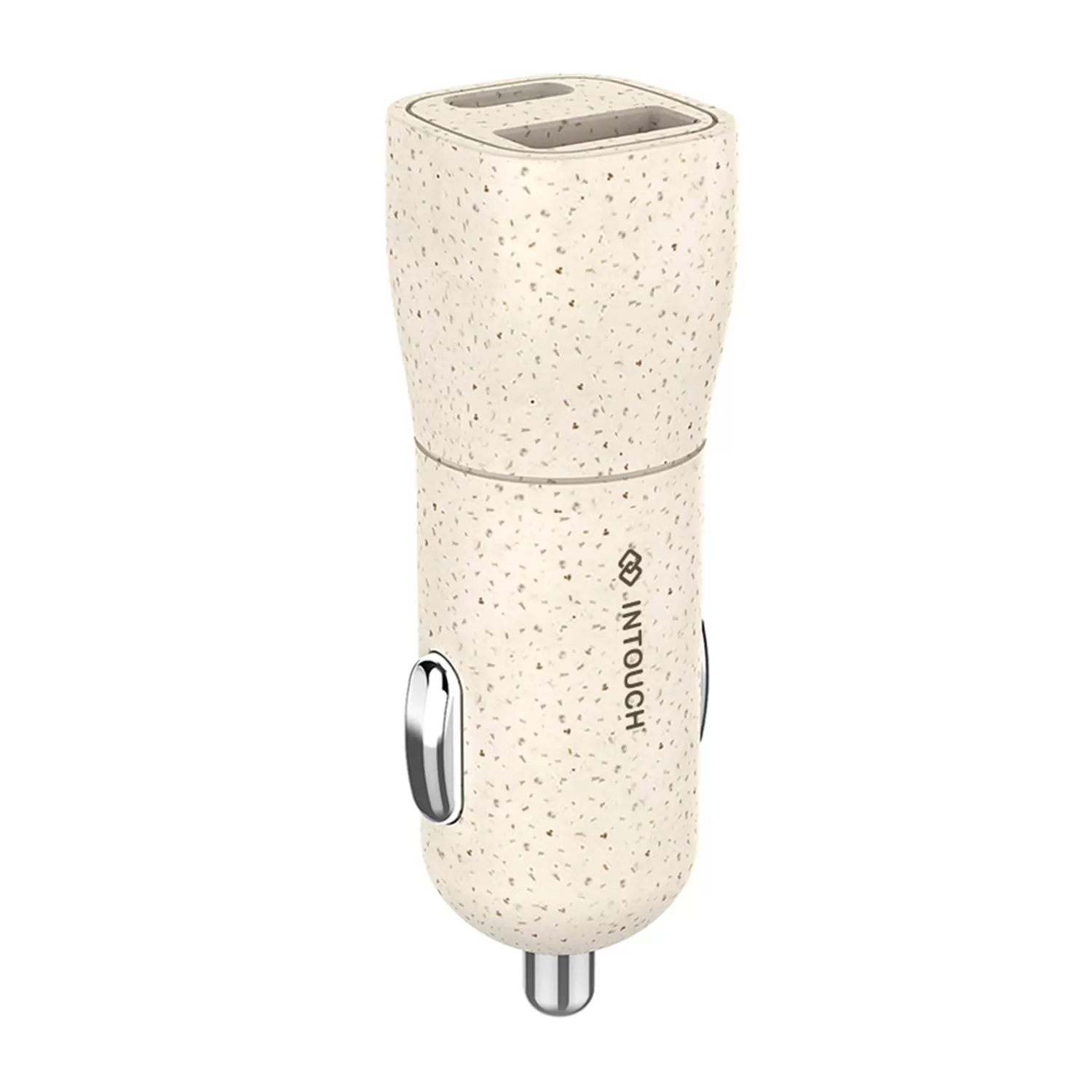 INTOUCH 20W Car Charger - 2 Port PD Fast Charger - Wheat Straw - Image 4