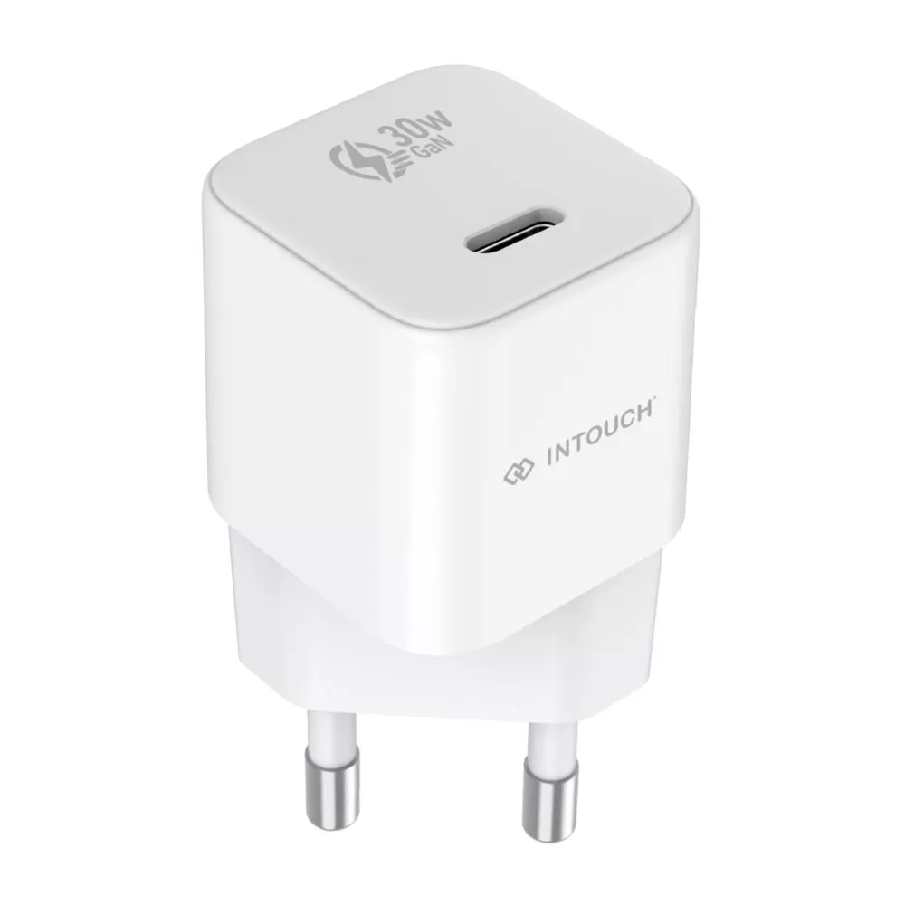 INTOUCH 30W Wall Charger - 1 Port Fast Charger - White