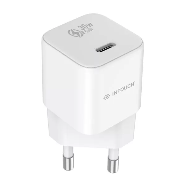 INTOUCH 30W Wall Charger - 1 Port Fast Charger - White