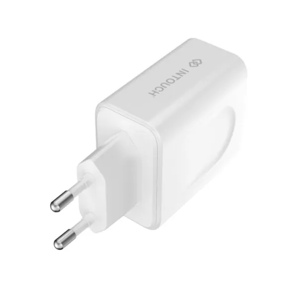 INTOUCH 65W Wall Charger - 3 Port Fast Charger- White - Image 2