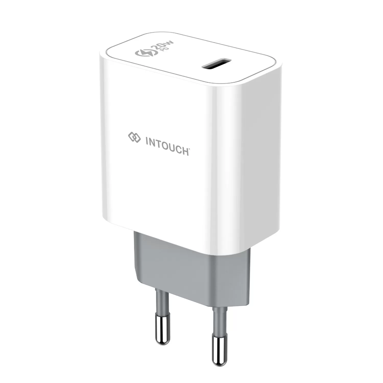 20W INTOUCH PD Wall Charger – 1-Port White - Image 2