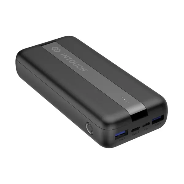 INTOUCH Power Bank 20000mAh - 20W PD Charger - Black - Image 2