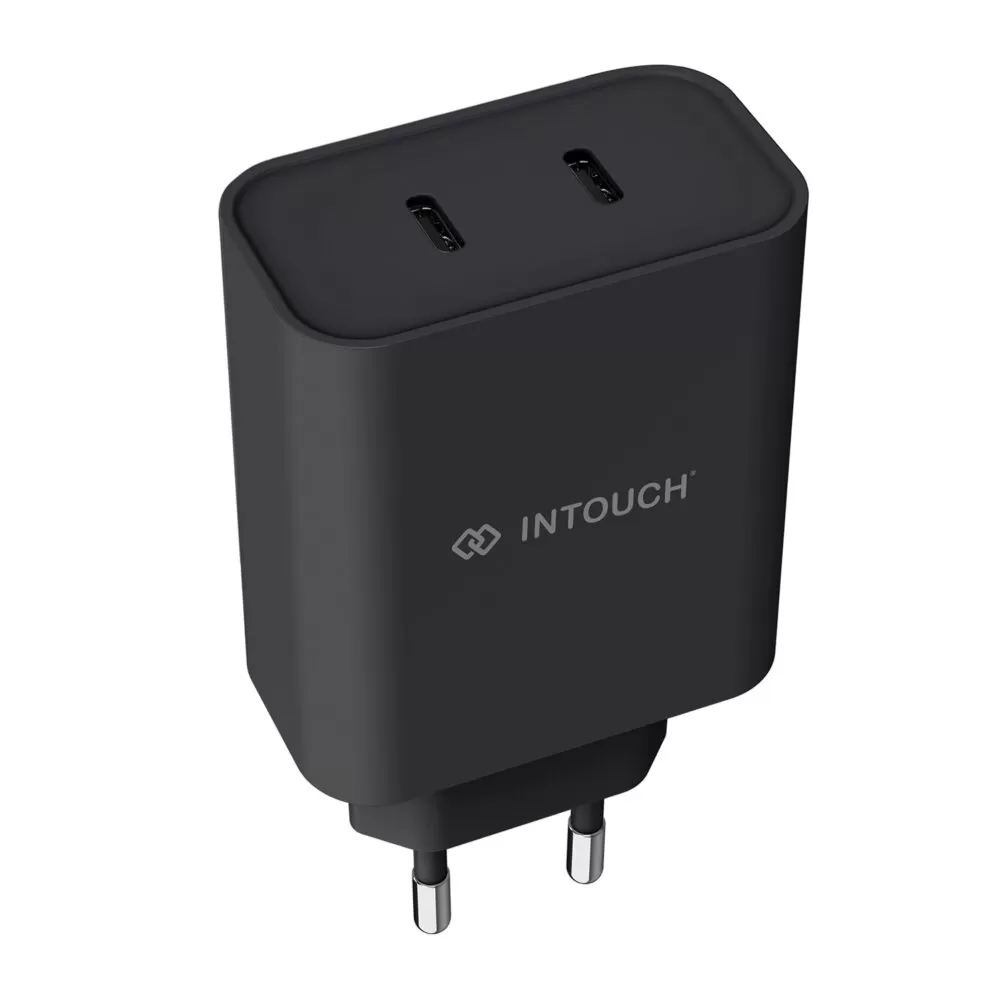 40W INTOUCH PD Wall Charger – 2-Port Black