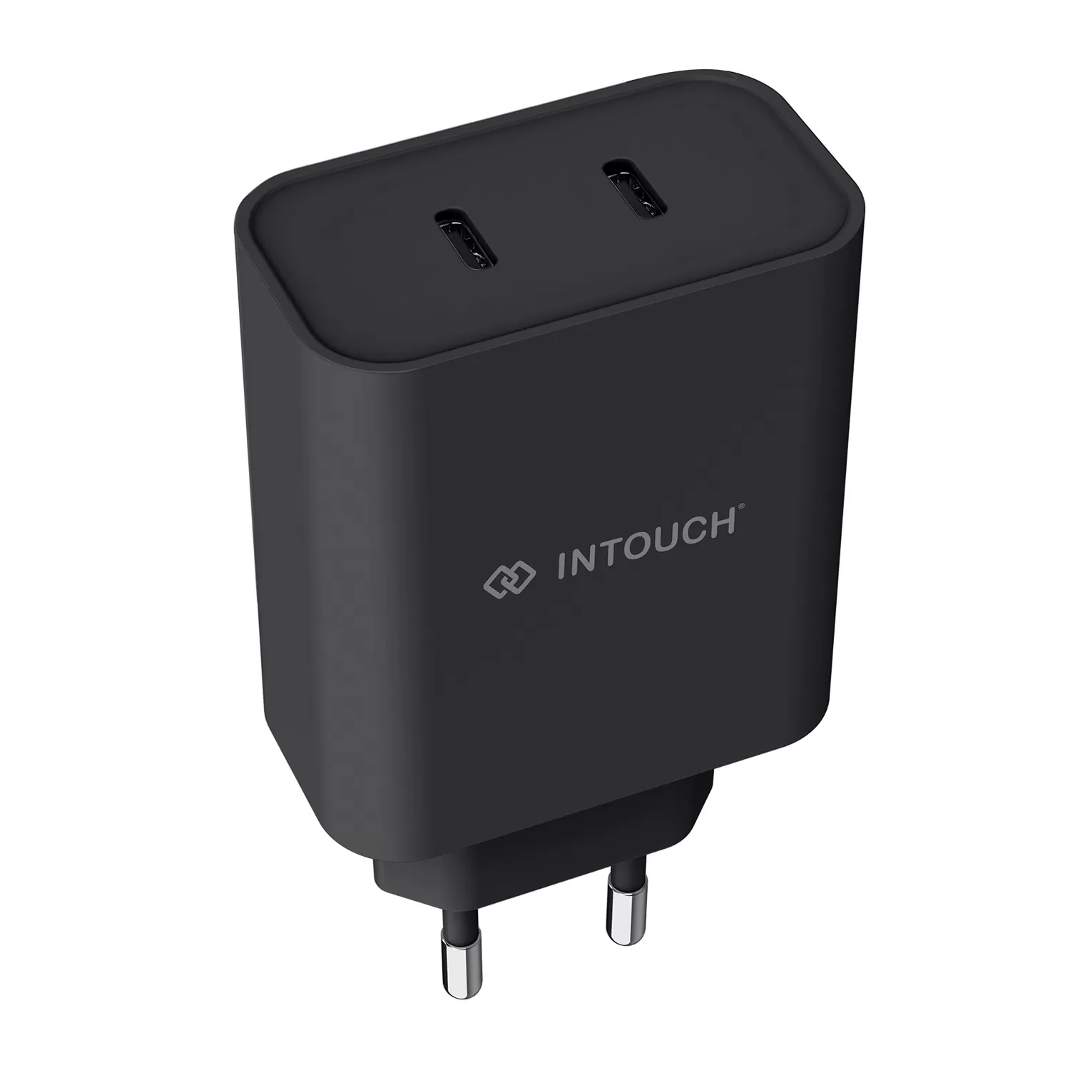 40W INTOUCH PD Wall Charger – 2-Port Black