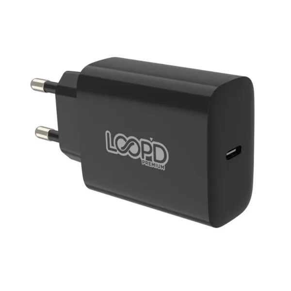 LOOPD 20W Wall Charger - Fast Charging Adapter 1 Port Black - Image 2