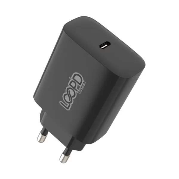 LOOPD 20W Wall Charger - Fast Charging Adapter 1 Port Black - Image 4