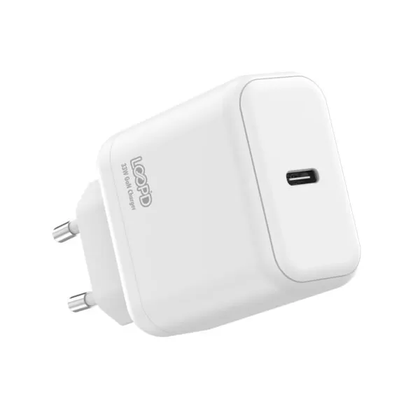 LOOPD 33W Wall Charger - Fast Charging Adapter 1 Port White - Image 3