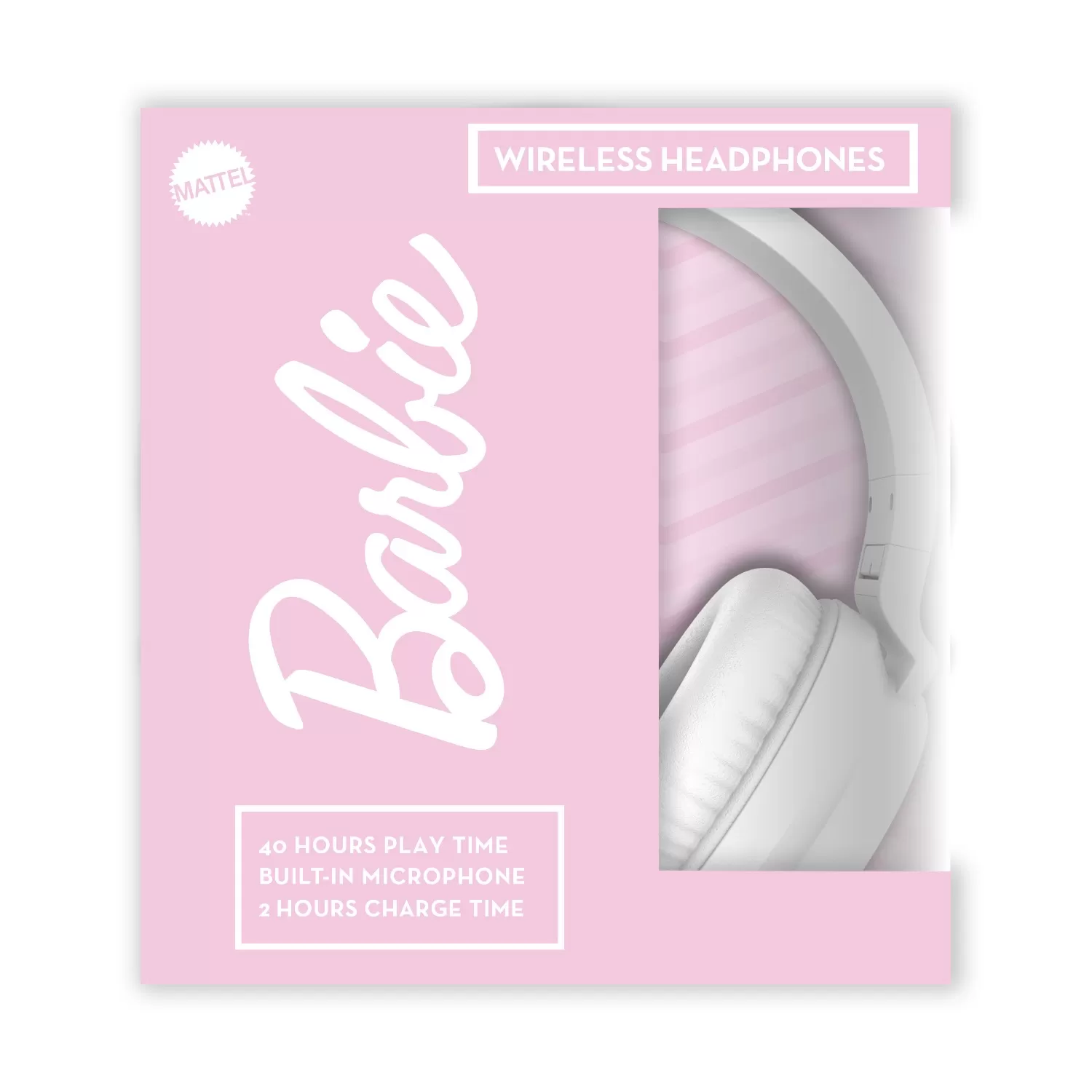 Mattel Barbie Wireless Headphones for Kids - White - Image 4