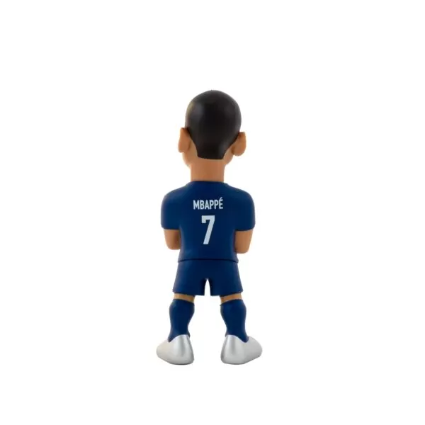 Back view of the Mbappe MINIX Figurine, highlighting the details of his PSG kit and posture.