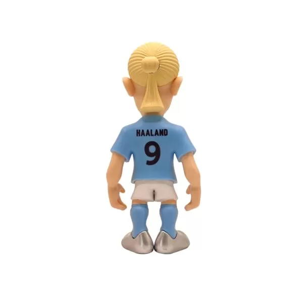 Back view of the Erling Haaland MINIX Figurine, highlighting the details of his Manchester City kit and posture.