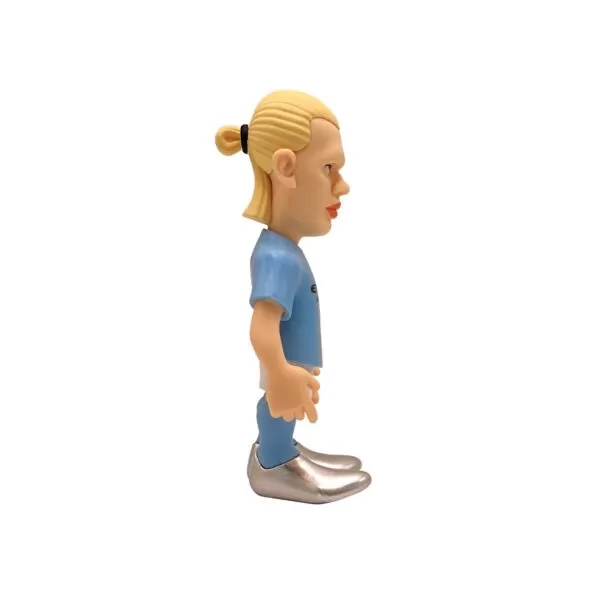 Alternate side view of the Erling Haaland MINIX Figurine, offering a different angle of this goal-scoring powerhouse.