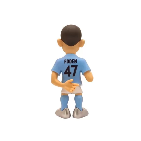 Back view of the Phil Foden MINIX Figurine, highlighting the details of his Manchester City kit and posture.